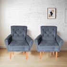 Kit Poltronas Decorativa Sala De Estar Ou Escritorio Camila G