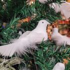 Kit Pomba Branca Plumas 17cm 3 Unidades Enfeite Natal - Magizi