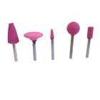 Kit Ponta Abrasiva Rosa 5 Pçs Micro Retífica- Dremel Haste Ø1