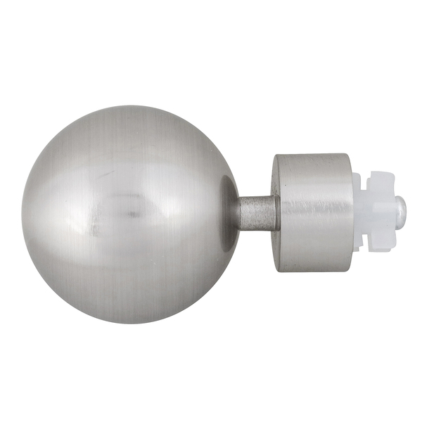 Kit Ponteira Glam Bola Cromo Escovado 28mm 2 peças Inspire