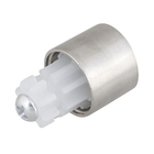 Kit Ponteira Glam Tampa Cromo Escovado 20mm 2 peças Inspire