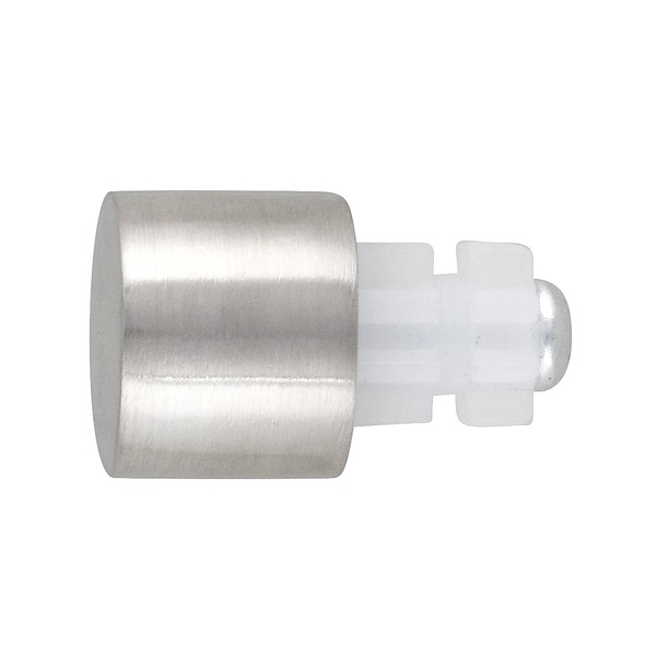 Kit Ponteira Glam Tampa Cromo Escovado 20mm 2 peças Inspire