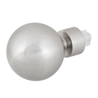 Kit Ponteira Tampa Glam Bola Cromo Escovado 20mm 2 peças Inspire