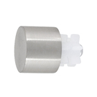 Kit Ponteira Tampa Glam Reta Cromo Escovado 28mm 2 peças Inspire