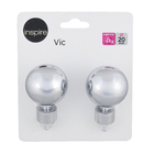 Kit Ponteira Vic Bola Cromo Brilhante 20mm 2 peças Inspire