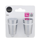 Kit Ponteira Vic Pommel Cromo Brilhante 20mm 2 peças Inspire