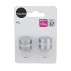 Kit Ponteira Vic Tampa Cromo Brilhante 20mm 2 peças Inspire