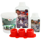 Kit Porcelanato Liquido 1,5kg C/ Molde Silicone Vaso Suculent