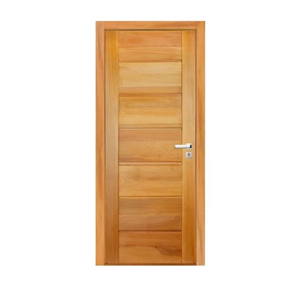 Kit Porta 94,5x215cm 3b Tauari Mapaf Abertura Esquerda Marrom