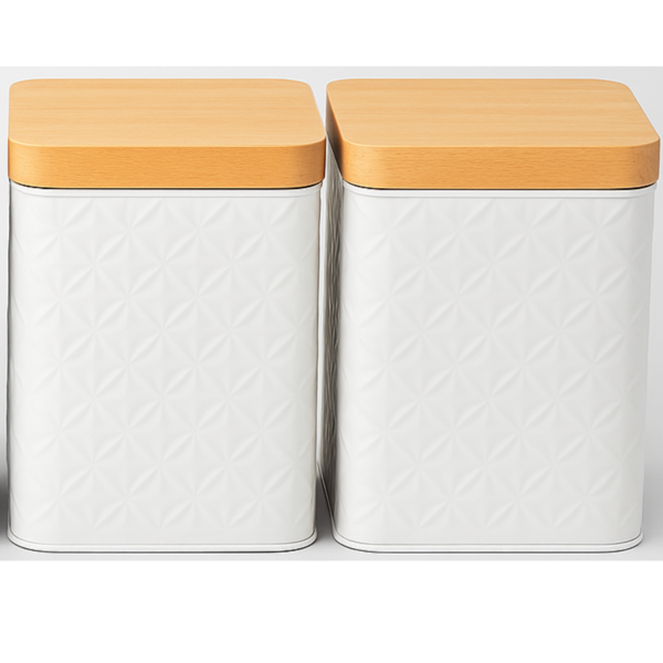 Kit Porta Açúcar E Café 2 Potes Organizadores Para Cozinha Br