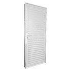 Kit Porta Alumínio de Giro Direito Branca 215x65cm Com Batente Standard Alumínio CRV