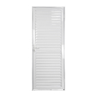 Kit Porta Alumínio de Giro Direito Branca 215x65cm Com Batente Standard Alumínio CRV