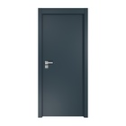 Kit Porta com Batente de Giro Lisa Madeira Sarrafeada Lacca Touch Azul Ambos os Lados 2,1x1mx3,5cm Concrem