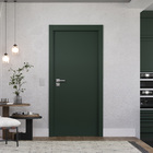 Kit Porta com Batente de Giro Lisa Madeira Sarrafeada Lacca Touch Verde Ambos os Lados 2,1mx60x3,5cm Concrem