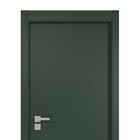 Kit Porta com Batente de Giro Lisa Madeira Sarrafeada Lacca Touch Verde Ambos os Lados 2,1mx90x3,5cm Concrem