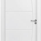 Kit Porta Com Batente Decorada Pintura Uv Branco 210x70 - Esq