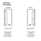 Kit Porta Com Batente Decorada Pintura Uv Branco 210x80 - Esq