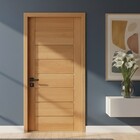 Kit Porta Completa Bbb 80x210cm Fechadura Preta Em Madeira Ma