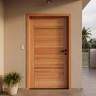 Kit Porta Completa Bbb 80x210cm Fechadura Preta Em Madeira Ma