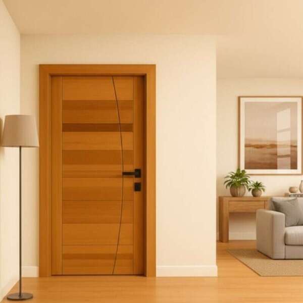 Kit Porta Completa Bbb Frisada Em Arco 62x210cm Fechadura Pre