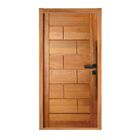 Kit Porta Completa Belga 92x210cm Fechadura Preta Em Madeira