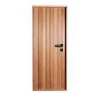 Kit Porta Completa Mexicana 80x210cm Fechadura Preta Em Madei