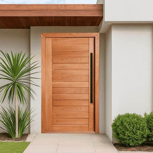 Kit Porta Completa Pivotante Ad01 120x210cm Puxador Preto Em