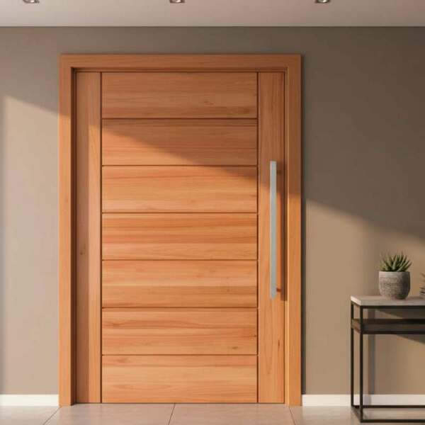 Kit Porta Completa Pivotante Bbb 100x210cm Em Madeira Maciça