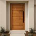 Kit Porta Completa Pivotante Belga 102x210cm Puxador Preto Em