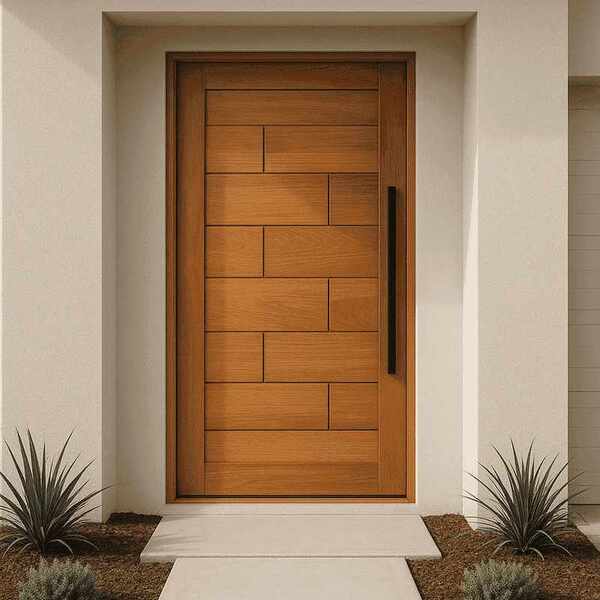 Kit Porta Completa Pivotante Belga 112x210cm Puxador Preto Em