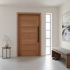 Kit Porta Completa Pivotante Malta 100x210cm Puxador Preto Em