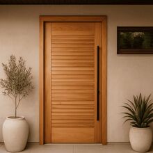 Kit Porta Completa Pivotante Suiça 120x210cm Puxador Preto Em