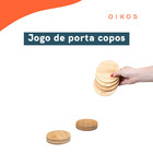 Kit Porta Copos De Bambu Redondo 12 Peças - Mozcada Natural U