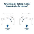 Kit Porta De Abrir Direita Madeira 2 Vitrô 213cmx146cmx12cm P