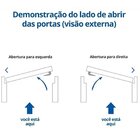 Kit Porta De Abrir Madeira 2 Vitrô 213cmx146cmx12cm Pe30 Aber