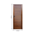 kit Porta de Alumínio de Giro Esquerdo 210x80cm com Batente 12cm Veneziana Líder