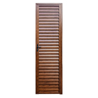 kit Porta de Alumínio de Giro Esquerdo 210x80cm com Batente 12cm Veneziana Líder