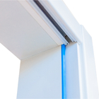 Kit para Porta de Correr Liso com Batente e Trilho Pinus Sarrafeado Branco 17 a 21cm Ipumirim