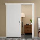 Kit para Porta de Correr Liso com Batente e Trilho Pinus Sarrafeado Branco 21 a 25cm Ipumirim