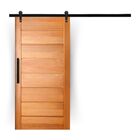 Kit Porta De Correr Completa Bbb 102x210cm Em Madeira Maciça