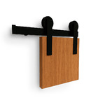 Kit Porta De Correr Completa Bbb 112x210cm Em Madeira Maciça