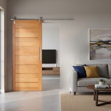 Kit Porta De Correr Completa Bbb 80x210cm Em Madeira Maciça T