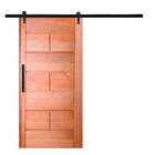 Kit Porta De Correr Completa Malta 80x210cm Em Madeira Maciça