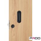 Kit Porta De Correr Fechadura Com Puxador De Inox Black Pado