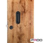 Kit Porta De Correr Fechadura Com Puxador De Inox Black Pado