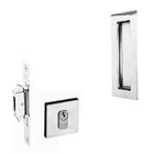 Kit Porta De Correr Fechadura E Puxador Duplo Inox Cromado