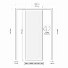 Kit Porta De Correr Madeira Lisa 210x70x3,5cm Laca Moldufama