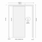 Kit Porta De Correr Madeira Lisa 210x80x3,5cm Laca Moldufama