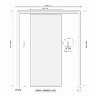 Kit Porta De Correr Madeira Lisa 210x90x3,5cm Laca Moldufama