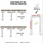 Kit Porta De Correr Madeira Lisa 210x90x3,5cm Laca Moldufama